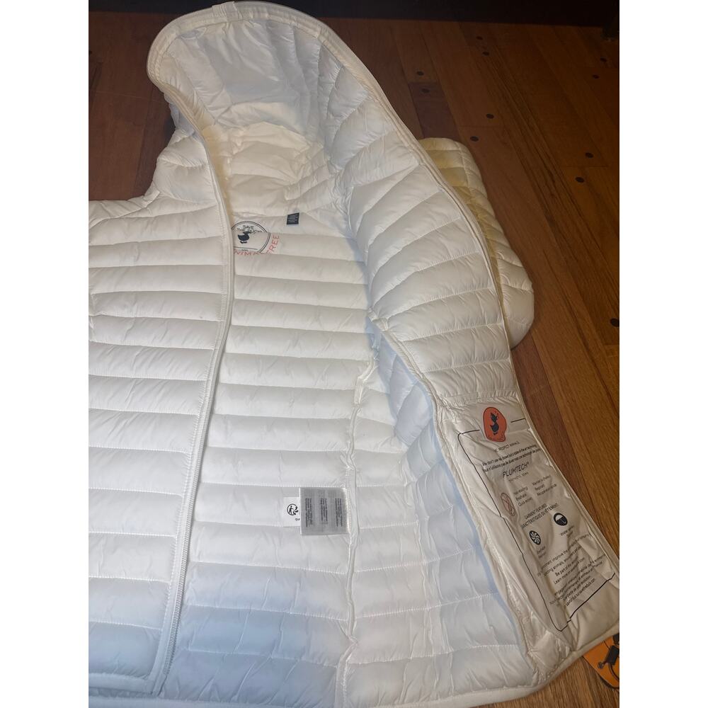 NEW Save The Duck Daisy Hooded Puffer White Jacket Women’s Sz 0 / XS - Picture 6 of 14